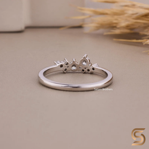 Bague élégante en diamant de laboratoire, sertie de diamants ronds EF VS, design minimaliste, parfaite pour un mariage - Product Image 4