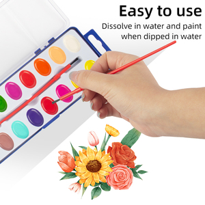 Màu nước sơn thiết lập 16 màu sắc với nước bàn chải bút và vẽ bút chì, tuyệt vời cho trẻ em và người lớn, nguồn cung cấp nghệ thuật - Product Image 3