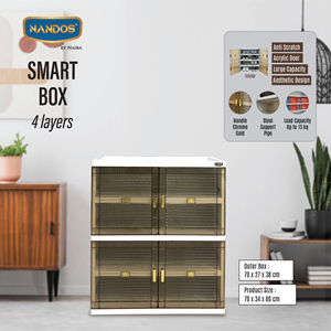 Smartbox Fit <b>4</b> Layer White, a stylish and functional <b>storage</b> solution for your bedroom, brings practicality and aesthetics. - Product Image 2