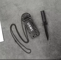 Couteau de survie miniature à lame fixe EDC, pour la chasse, le camping, en acier et plastique, avec étui, utilisation industrielle.