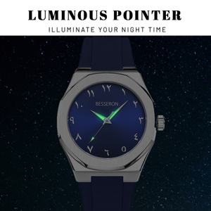 Reloj de Pulsera BESSERON para Hombre, de Lujo, Minimalista, de Acero Inoxidable, Resistente al Agua 5BAR, Cronógrafo Luminoso, Deportivo, de Cuarzo Miyota - Product Image 5