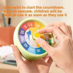 Temporizador Visual Silencioso de 60 Minutos, Reloj de Cuenta Regresiva Analógico para Niños, Estudio, Escuela, Cocina, Herramienta de Gestión del Tiempo - Product Image 3