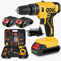 Ensemble de perceuse électrique sans fil 21V avec batterie au lithium, coffret rigide et chargeur, options OEM, ensemble d'outils électriques