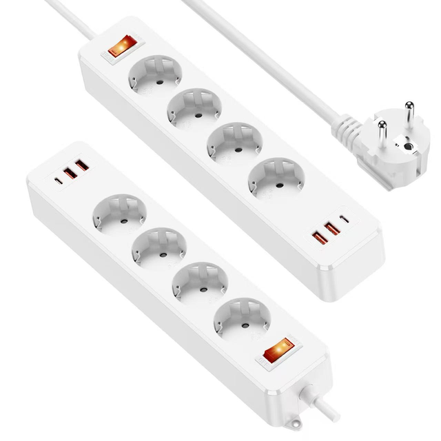 With USB Ports Power Extension Socket Surge Protector Super Special Multi prise Extension Board EU Power Strip