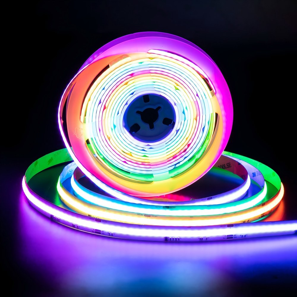 High Density 24V RGBIC WS2811 8mm/10mm/12mm Cob Led Strip Light Addressable Multicoloured Dot-free Flexible Tira Led Cob