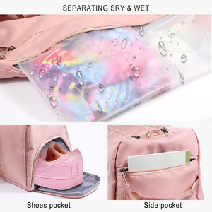 Groothandel Nylon Weekend Plunjezak Custom Logo Grote Capaciteit Reistas Unisex Stijl Waterdichte Sporttas Dames - Product Image 5