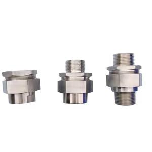 Baja nirkarat 304/316 tekanan tinggi Hex Nipple BSP NPT sama dengan benang pria pipa Fitting produk layanan mesin - Product Image 1
