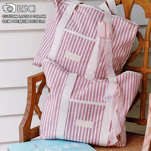 Chất lượng cao cấp thêm lớn bông vải Tote Túi cho phụ nữ tùy chỉnh hàng ngày mua sắm dây đeo vai cho bãi biển ngày lễ - Product Image 1