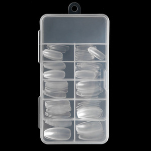 100 Uds. Puntas de Arte de <span class=keywords><strong>uñas</strong></span> <span class=keywords><strong>francesas</strong></span> manicura de cubierta completa para el cuidado de <span class=keywords><strong>manos</strong></span> <span class=keywords><strong>y</strong></span> <span class=keywords><strong>pies</strong></span> caja de almacenamiento conveniente para aplicación de mujer en los dedos - Product Image 5