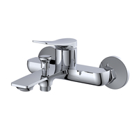 Mitigeur de douche mural moderne chromé à levier unique avec inverseur, pour eau chaude et froide, robinet de baignoire avec cartouche céramique