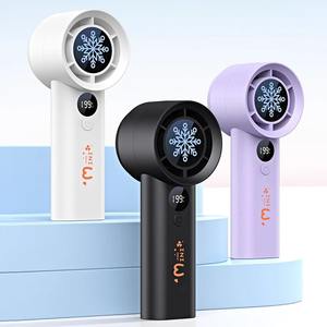 Ventilador de Mano sin Aspas, Portátil, Pequeño, Turbo, con 199 Velocidades, Viento Fuerte, Mini Ventilador para Exteriores, Pantalla Digital - Product Image 1