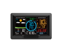 Station météo sans fil, thermomètre, hygromètre, moniteur de température et d'humidité, vitesse et direction du vent avec capteur, station météo
