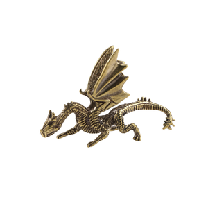 Antieke Fantasiekraan Goud Messing Sculptuur Gieten Grensoverschrijdend Gegraveerde Metalen Ambachten Thee Pet Desk Auto Decoratie Dutack D181 - Product Image 4