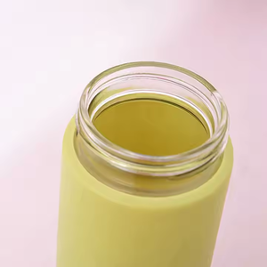 Hot Selling 16oz 450mL Cheap Price Glass <b>Water</b> Bottle for <b>Drinking</b> With Unbreakable Plastic Shell Customize - Product Image 3