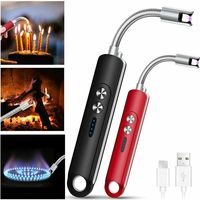 Briquet électrique à arc plasma rechargeable par USB sans flamme avec logo personnalisé, design moderne pour les voyages, pour barbecue, charbon de bois, bougie