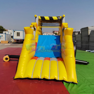 Castillo inflable para niños, castillo hinchable comercial con diseño de excavadora, casa de brinco inflable con tobogán. - Product Image 3