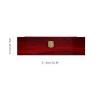 6 Slot Bingkai Pajangan Jam Tangan Berbahan Kayu Motif Cherry Merah, Dapat Dikunci, Panjang dan Sempit, Anti Debu, Transparan, untuk Meja