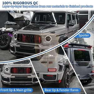 ชุดแต่ง Bra-b G900 สำหรับรถยนต์ Mercedes-Benz G-<span class=keywords><strong>Class</strong></span> W463a W464 G63 ปี 2018-2022 รุ่นปรับโฉม ประกอบด้วยสปอยเลอร์หลังคาด้านหน้า ดิฟฟิวเซอร์หลัง และชุดแต่งท่อไอเสีย - Product Image 4