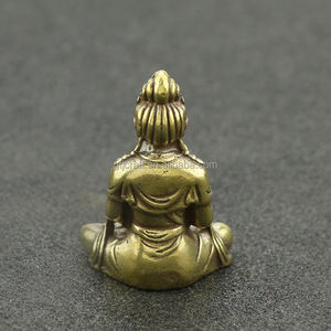 Прямая поставка с завода, карманная статуя Будды из чистой меди CA647, Avalokitesvara Ksitigarbha, бронзовая статуя, мини-резные маленькие украшения - Product Image 2