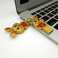 Memoria USB 3.0 con Diseño de Conejo, Pendrive con Logotipo Personalizado, 16GB 32GB 64GB, Regalo para Fotografía y Bodas