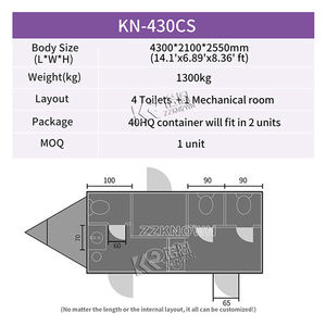 2 toilettes portables avec station de lavage des mains extérieure, idéales pour événements, remorque WC VIP mobile - Product Image 3