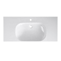 Meuble de salle de bain au design moderne et luxueux, 120 cm de large, de haute qualité, facile à nettoyer, lavabo rectangulaire en céramique unique pour hôtels