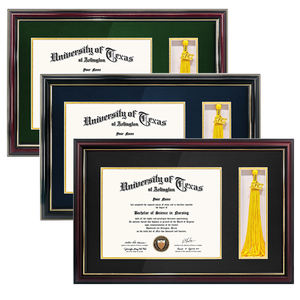 批发环保A4大学毕业文凭流苏框架木质证书框架带流苏 - Product Image 2