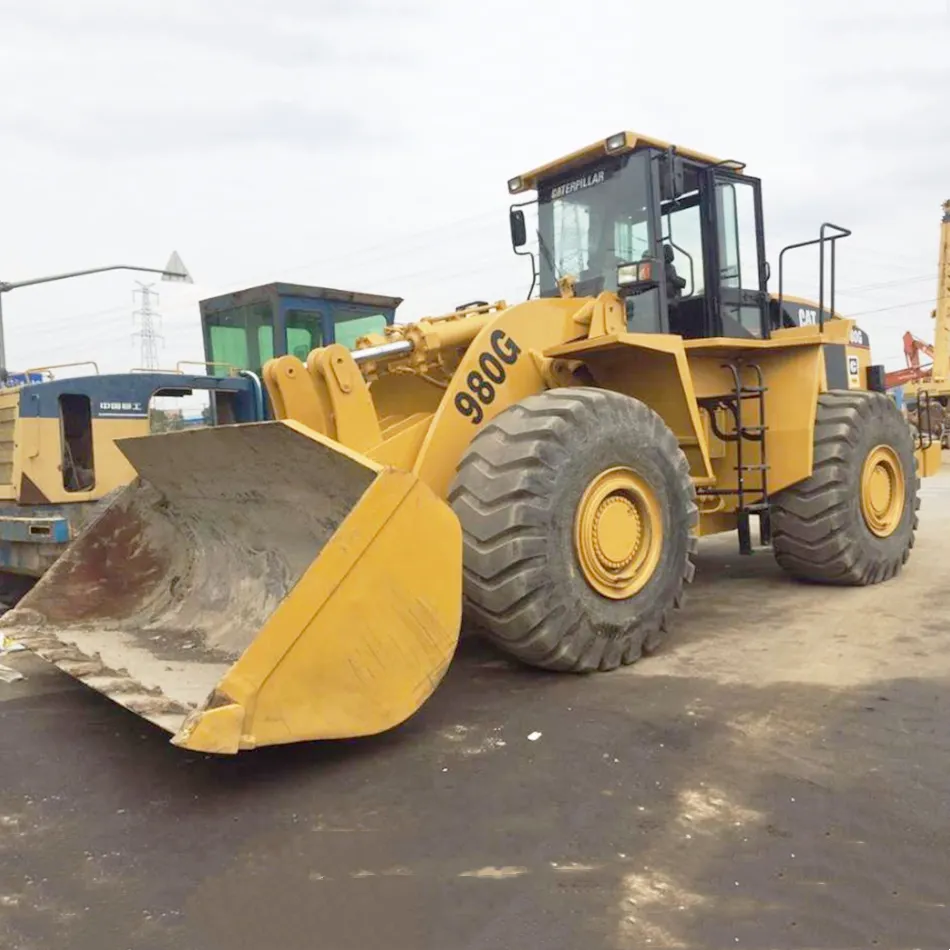 Maquinaria de movimiento de tierras usada 950 980 966 Cargador para la venta