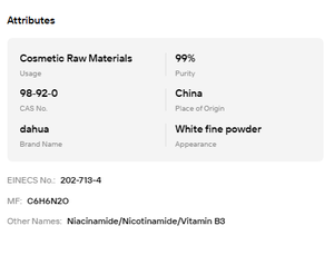 Niacinamide Powder 99% Vitamin B3 Cosmetic Grade Skin Care Raw Material - Product Image 6