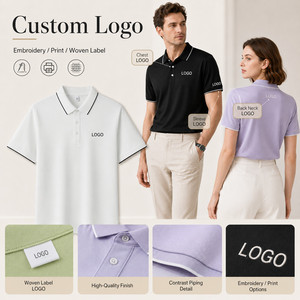 Polyester/coton de luxe 210 g/m² pour chemise, logo personnalisé, haut de gamme, doux, respirant, séchage rapide, premium, ODM, vente en gros pour hommes - Product Image 2
