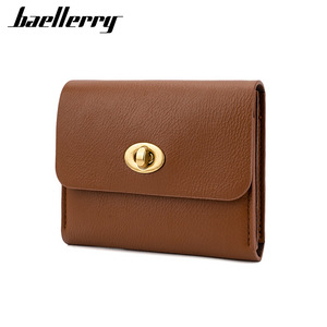 กระเป๋าใส่เหรียญขนาดเล็กสำหรับผู้หญิง Baellerry ดีไซน์แบบมีตัวล็อค สีพื้น ใช้ได้ทุกวัน - Product Image 1