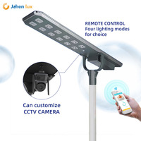 Lampadaire Solaire Extérieur LED en Aluminium avec Caméra CCTV, 100W 200W 300W 400W 500W