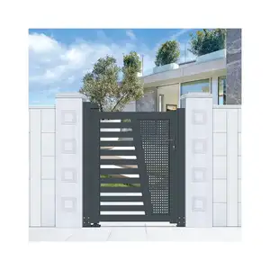 Wpc ahşap kompozit plastik çit garaj kapıları açık bahçe için 180x180cm uv direnci rüzgar direnci çit