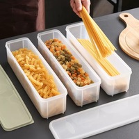 Nieuwe design kleine rechthoekige plastic voedsel bewaardozen met luchtdichte, herbruikbare, luxe sluitdeksel voor fruit, keuken.