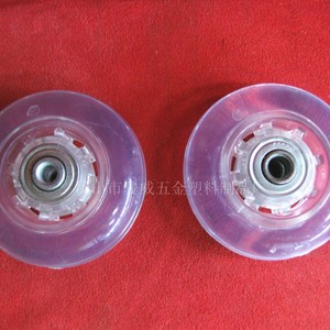 ล้อใส PU ขนาด 2.5 นิ้ว แบบลูกปืนคู่ แกนกลวง สำหรับเฟอร์นิเจอร์และรถเข็น - Product Image 4