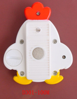 Petit minuteur de cuisine décoratif en plastique ABS écologique en forme de coq avec écran LCD et cordon
