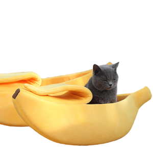 Nid pour animaux de compagnie lit <span class=keywords><strong>banane</strong></span> chat chien maison chat tapis lits chaud Durable Portable panier pour animaux de compagnie chenil chien coussin multicolore chat fournitures - Product Image 3