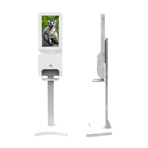 Piso de pie android pantalla lcd digital signage publicidad jugador automática sin contacto mano gel dispensador desinfectante - Product Image 3