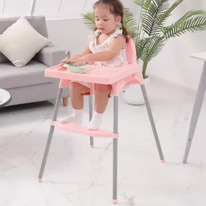 Dining Baby Feeding High Chair With Tray Safety Belt For Restaurants Wholesale Cheap Portable 2 In 1 Home Furniture Carton