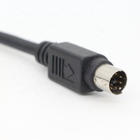 Maßgefertigtes 1M 2M 3M 5M 10M Abgeschirmtes Geflochtenes PVC-Ummanteltes Stecker-zu-Stecker Mini-DIN 3-9 Pin Kabel