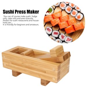 Boîte à <span class=keywords><strong>sushi</strong></span> en bambou, moule à <span class=keywords><strong>sushi</strong></span> rectangulaire, moule à rouleaux de riz portable avec pièces amovibles - Product Image 3