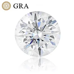 Grosir Grah Bersertifikat VVS D Warna Hati Panah Putaran Brilliant Cut Longgar Moissanite