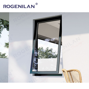Ventanas de Aluminio para Baño Rogenilan con Mosquitera, Ventana Abatible Vertical de Doble Vidrio para Pérgola - Product Image 3