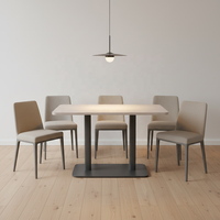 Nouvelle table de bar et de café rectangulaire moderne en aluminium et acier avec plateau en bois, durable, 4 places, pour usage domestique, commercial et en centre commercial