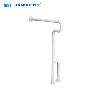 Chất lượng cao treo tường lan can cho trong nhà <span class=keywords><strong>Nylon</strong></span> thép không gỉ cong sàn lan can trong nhà phòng tắm an toàn lấy thanh - Product Image 6