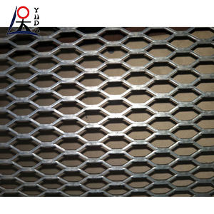 גדר מסך קיר מתכת מורחבת יהלום חזית חיצונית מורמת פלדה צלחת רשת תיל גלוונית תיל שיפוע - Product Image 5