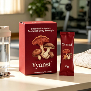 กาแฟมาคาสูตรพฤกษศาสตร์เข้มข้น 10 กรัม*10 ซอง กล่องพิมพ์ลายสีแดงเบอร์กันดี สำหรับใช้ที่บ้านและเดินทาง ช่วยจัดการพลังงานสำหรับผู้ใหญ่ รับผลิตแบบ OEM - Product Image 3