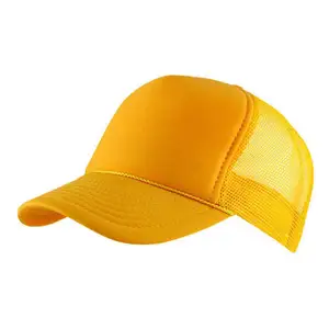 Personnalisé nouvelle Mousse Maille Pas Cher 5 Panneau Blanc Polyester Corde Camionneur Chapeau