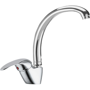 PRIMA Mitigeur d'évier à levier unique avec nettoyants pour toilettes chromés à bec haut - Product Image 2