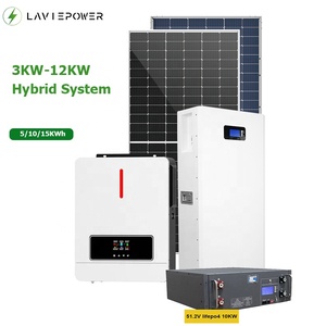 Wholesale Price Home Hybrid System 5Kw 6.2Kw 8Kw 10Kw 12Kw Off Grid Complete Solar Power <b>Set</b> LAV-6.2KW Wholesale Price Home Hybr - Product Image 1
